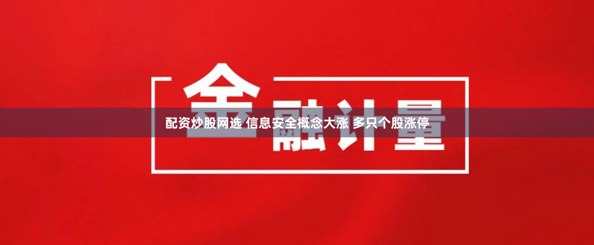 配资炒股网选 信息安全概念大涨 多只个股涨停