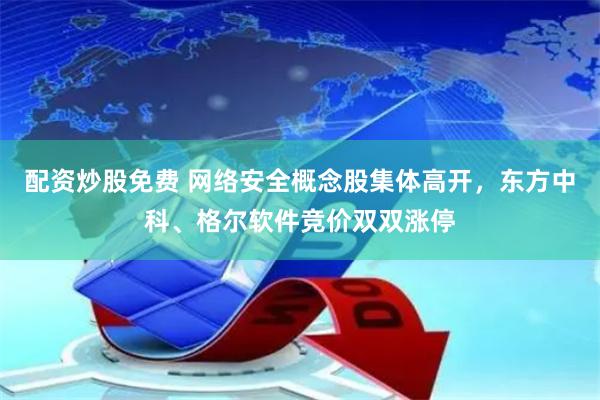 配资炒股免费 网络安全概念股集体高开，东方中科、格尔软件竞价双双涨停