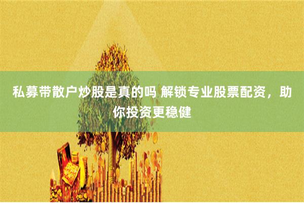 私募带散户炒股是真的吗 解锁专业股票配资，助你投资更稳健