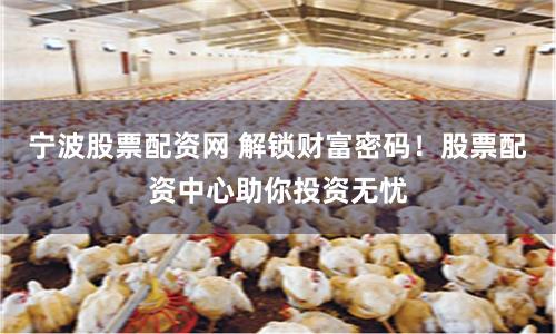 宁波股票配资网 解锁财富密码！股票配资中心助你投资无忧