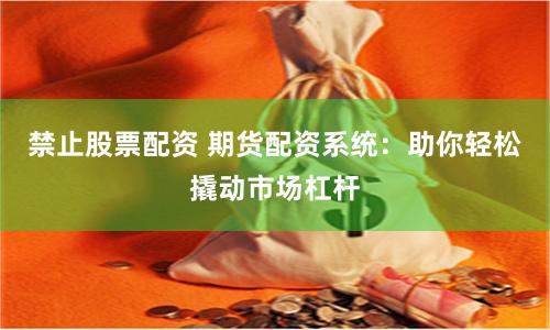 禁止股票配资 期货配资系统：助你轻松撬动市场杠杆